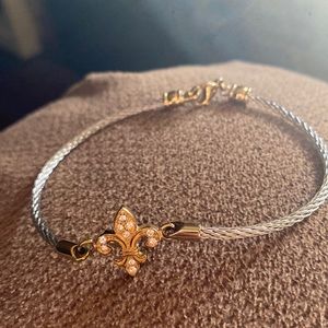 Jacmel Mauritius Stainless steel fleur de lis bracelet